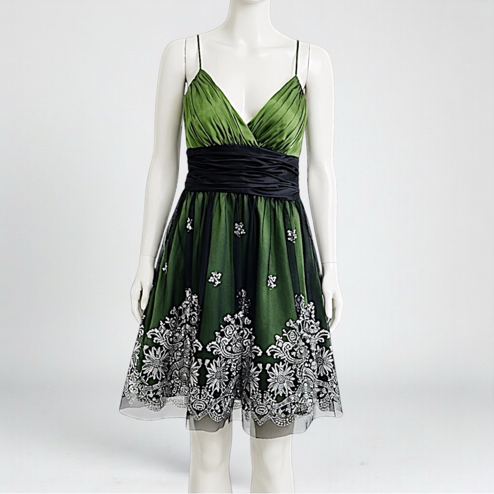 Blondie Nites by Stacy Sklar Emerald Green Formal Dress